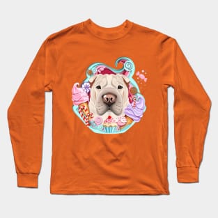 A Shar Pei in the ice cream Long Sleeve T-Shirt